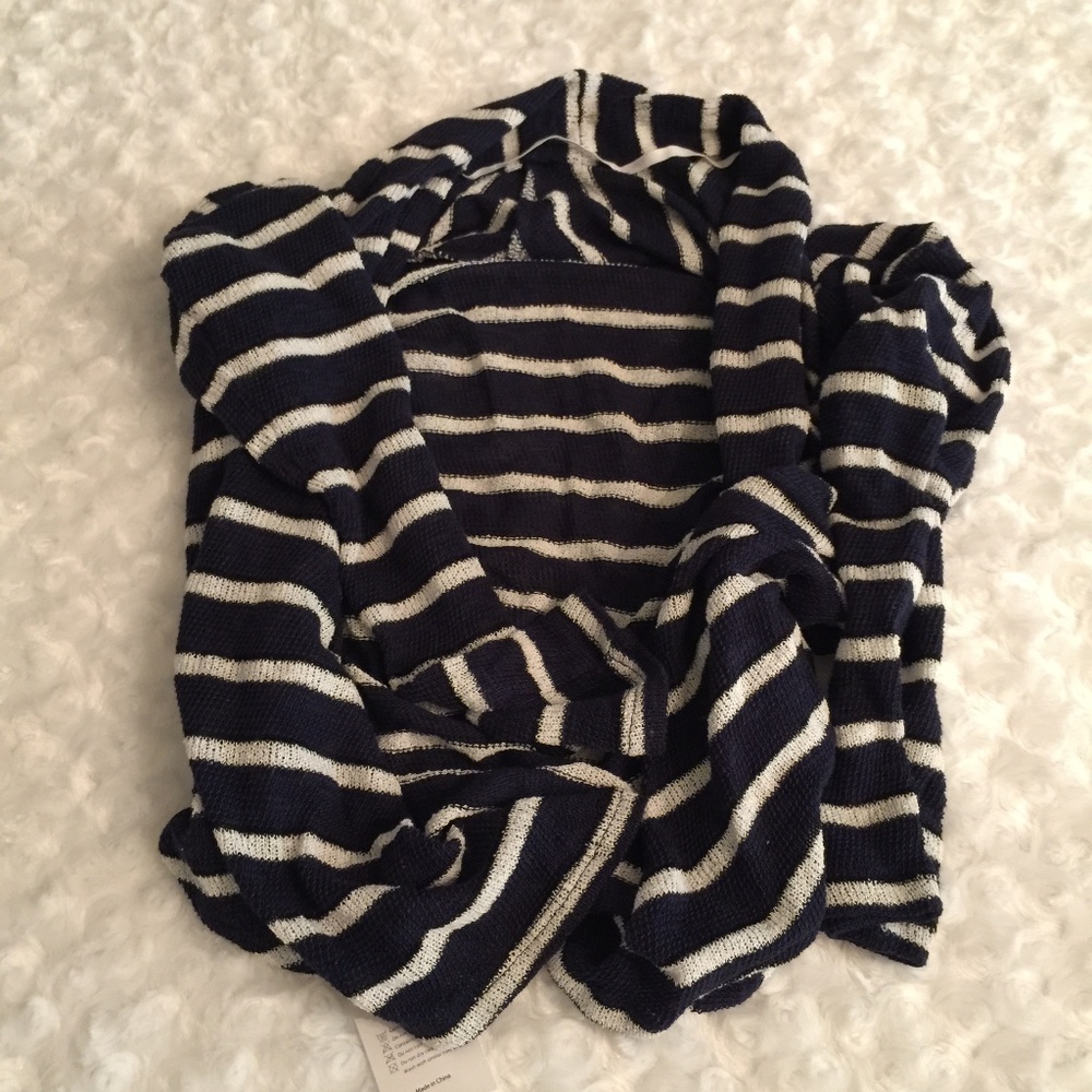 SPLENDID Black White Striped Cardigan